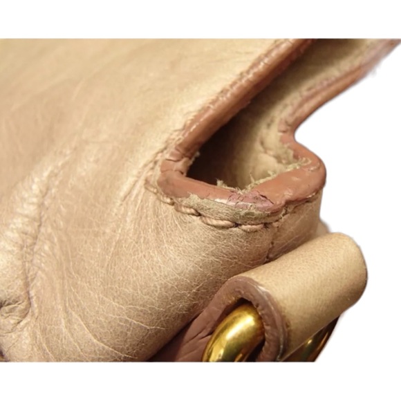 ✨HP✨AUTH MIUMIU PINK Pale Bow Vitello Lux Leather Bag M - Picture 7 of 12